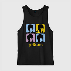 Майка мужская хлопок The Beatles: pop-art, цвет: черный