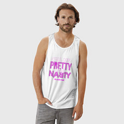Майка мужская хлопок Call Me Pretty & Nasty, цвет: белый — фото 2