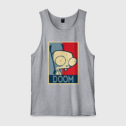 Майка мужская хлопок Doom Zim, цвет: меланж