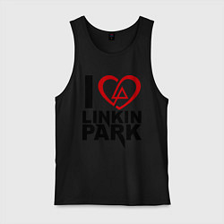 Майка мужская хлопок I love Linkin Park, цвет: черный