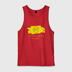 Майка мужская хлопок 21 Top: Yellow Trench, цвет: красный