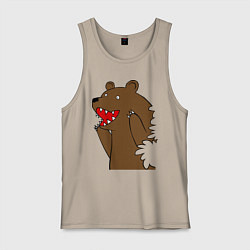 Мужская майка Медведь цензурный