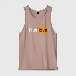 Майка мужская хлопок True Love, цвет: пыльно-розовый