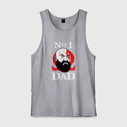 Майка мужская хлопок Dad Kratos, цвет: меланж