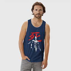 Майка мужская хлопок Saitama Hero, цвет: тёмно-синий — фото 2