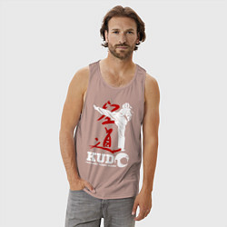 Майка мужская хлопок Kudo, цвет: пыльно-розовый — фото 2