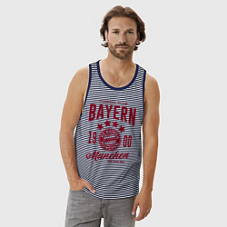 Майка мужская хлопок Bayern Munchen 1900, цвет: синяя тельняшка — фото 2