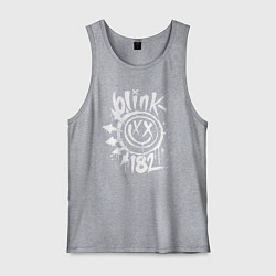 Майка мужская хлопок Blink-182: Smile, цвет: меланж