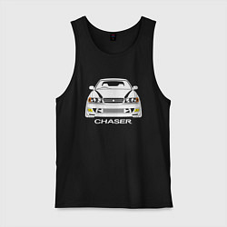 Майка мужская хлопок Toyota Chaser JZX100, цвет: черный