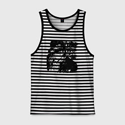 Майка мужская хлопок JoJo, цвет: черная тельняшка