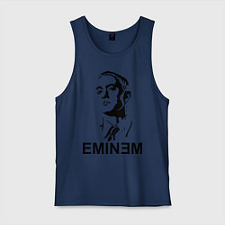 Майка мужская хлопок Эминем, цвет: тёмно-синий
