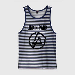 Майка мужская хлопок Linkin Park, цвет: синяя тельняшка