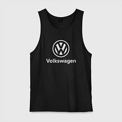 Майка мужская хлопок VOLKSWAGEN, цвет: черный