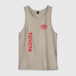 Майка мужская хлопок TOYOTA, цвет: миндальный