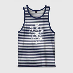 Майка мужская хлопок JoJo, цвет: синяя тельняшка
