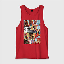 Майка мужская хлопок GTA 5: Stories, цвет: красный