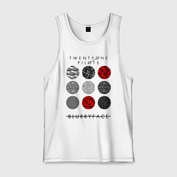 Майка мужская хлопок TOP: Blurryface, цвет: белый