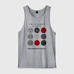 Майка мужская хлопок TOP: Blurryface, цвет: меланж