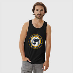 Майка мужская хлопок St Louis Blues, цвет: черный — фото 2
