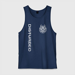 Майка мужская хлопок DISTURBED, цвет: тёмно-синий