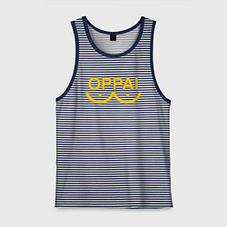 Майка мужская хлопок ONE PUNCH MAN, цвет: синяя тельняшка