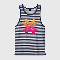 Майка мужская хлопок Eskimo Callboy CSTRP, цвет: синяя тельняшка