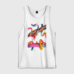 Майка мужская хлопок Извилины, цвет: белый