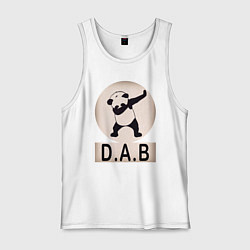 Майка мужская хлопок DAB Panda, цвет: белый