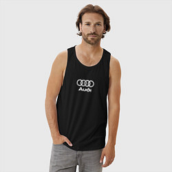 Майка мужская хлопок Audi Ауди, цвет: черный — фото 2