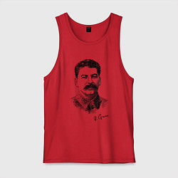 Майка мужская хлопок Товарищ Сталин, цвет: красный