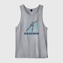 Майка мужская хлопок SKATING competition, цвет: меланж