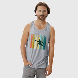 Майка мужская хлопок Fencing, цвет: меланж — фото 2