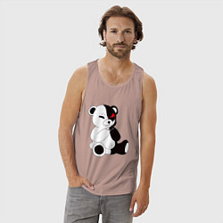 Майка мужская хлопок Monokuma, цвет: пыльно-розовый — фото 2