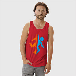 Майка мужская хлопок PORTAL, цвет: красный — фото 2