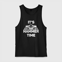 Майка мужская хлопок It's hammer time, цвет: черный
