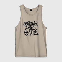 Майка мужская хлопок GROVE STREET 4 LIFE, цвет: миндальный