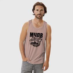 Майка мужская хлопок МЧПВ, цвет: пыльно-розовый — фото 2