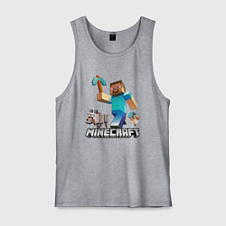 Майка мужская хлопок MINECRAFT, цвет: меланж