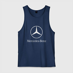 Майка мужская хлопок MERCEDES, цвет: тёмно-синий