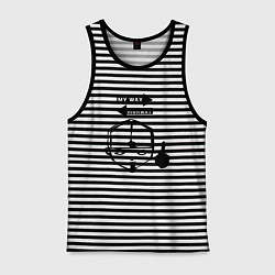 Майка мужская хлопок LIMP BIZKIT, цвет: черная тельняшка