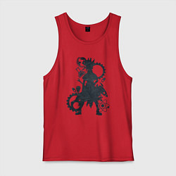 Майка мужская хлопок Доктор Стоун, цвет: красный