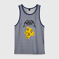 Майка мужская хлопок ПОШЛАЯ МОЛЛИ, цвет: синяя тельняшка