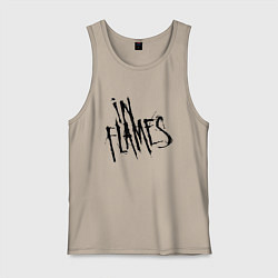 Майка мужская хлопок In Flames, цвет: миндальный
