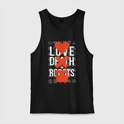 Майка мужская хлопок LOVE DEATH ROBOTS LDR, цвет: черный