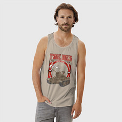 Майка мужская хлопок Т-34, цвет: миндальный — фото 2