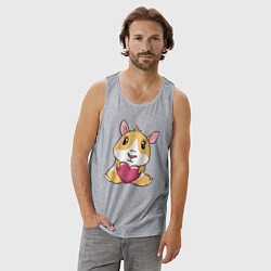 Майка мужская хлопок Морская Свинка, цвет: меланж — фото 2