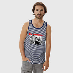 Майка мужская хлопок The Cranberries, цвет: синяя тельняшка — фото 2