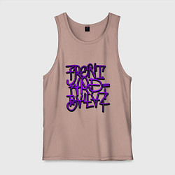 Майка мужская хлопок GTA Tag BALLAS, цвет: пыльно-розовый