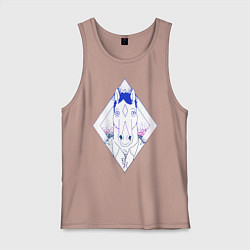 Майка мужская хлопок BoJack Horseman, цвет: пыльно-розовый