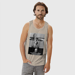 Майка мужская хлопок Хочешь? Земфира, цвет: миндальный — фото 2